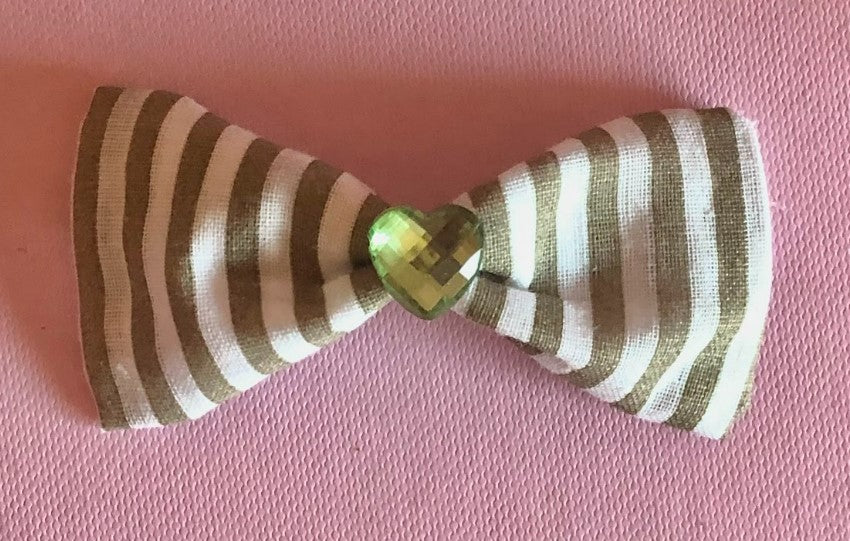 Striped mini bow